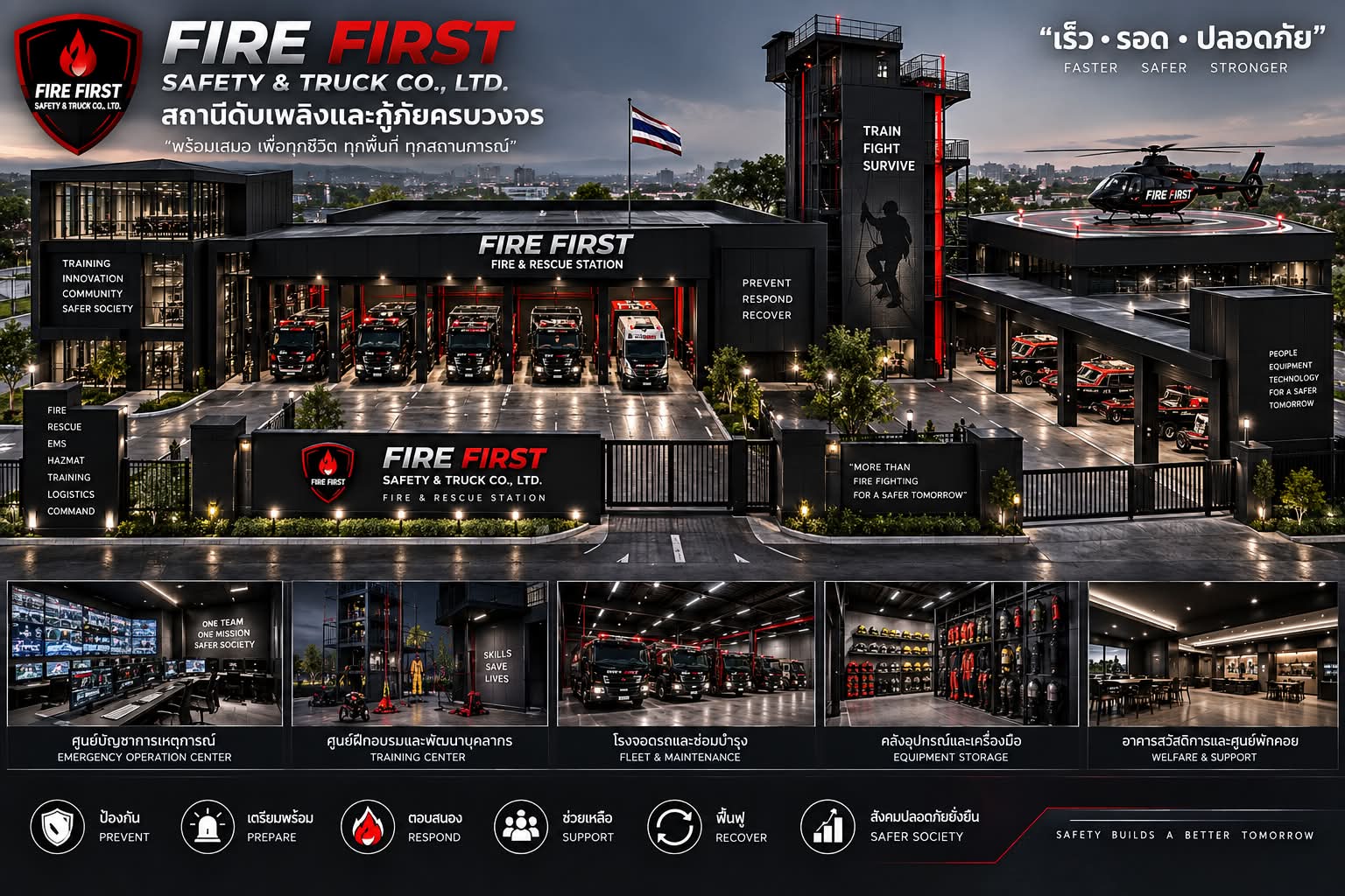 Fire First Safety and Truck office and service centre, Nonthaburi